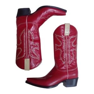 FRYE RED DAISY DUKE COWBOY BOOTS